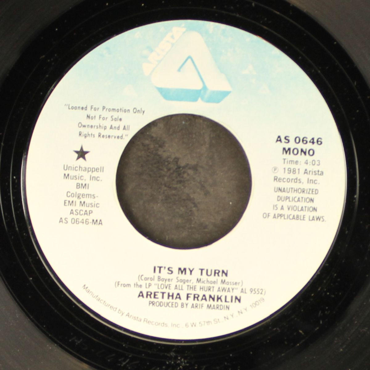 it's my turn / mono by ARETHA FRANKLIN