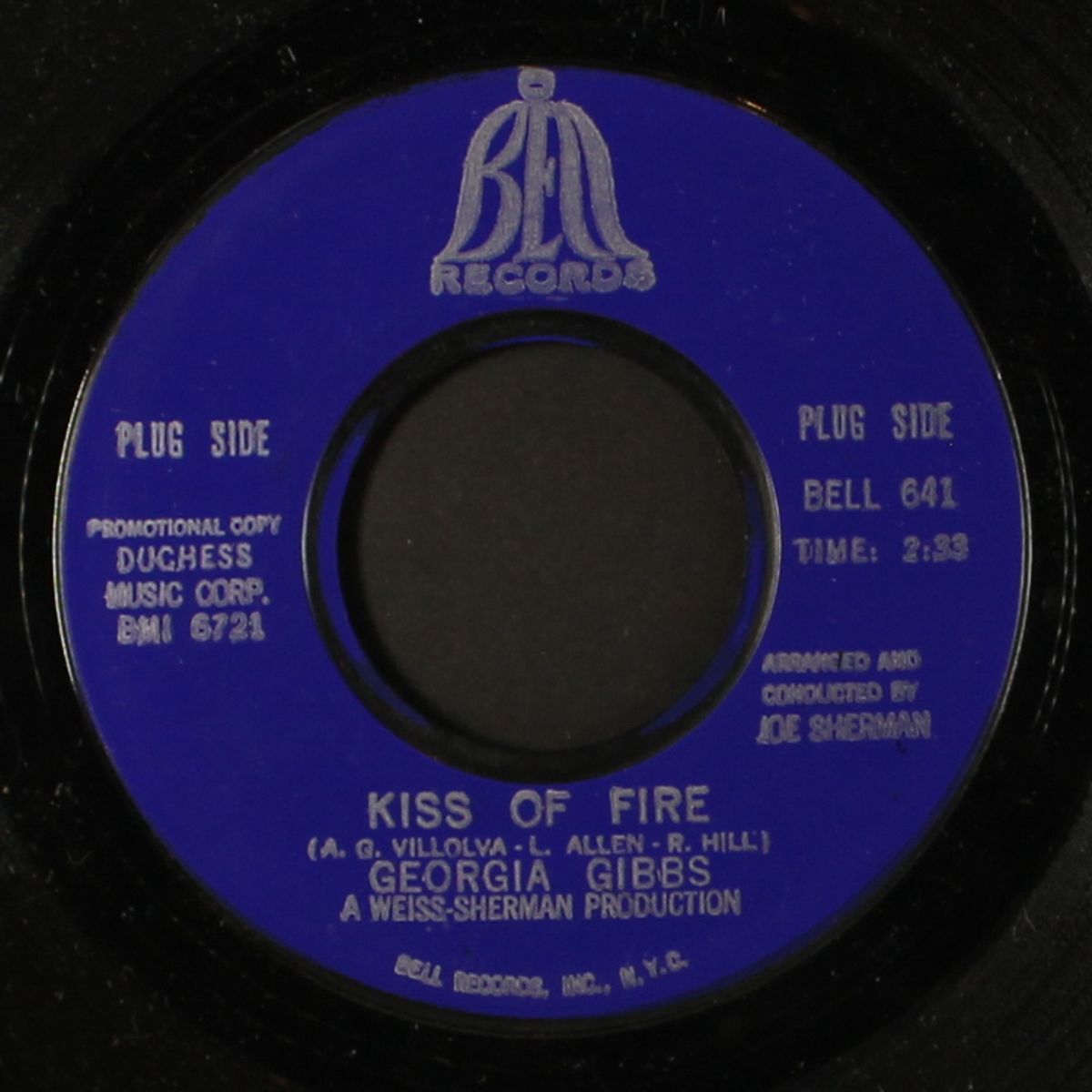 kiss of fire / blue grass by GEORGIA GIBBS