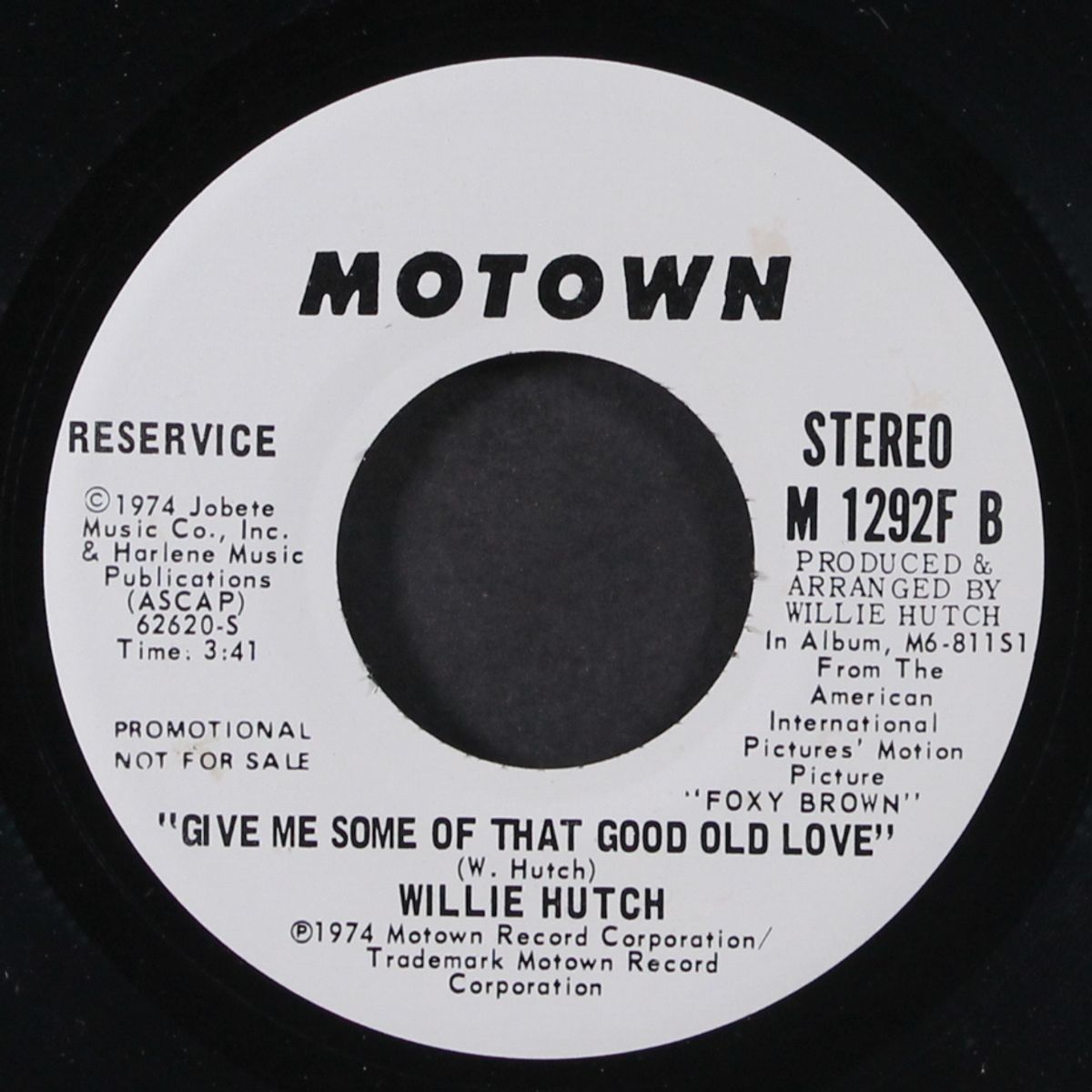 theme of foxy brown / give me some of that good old love by WILLIE HUTCH