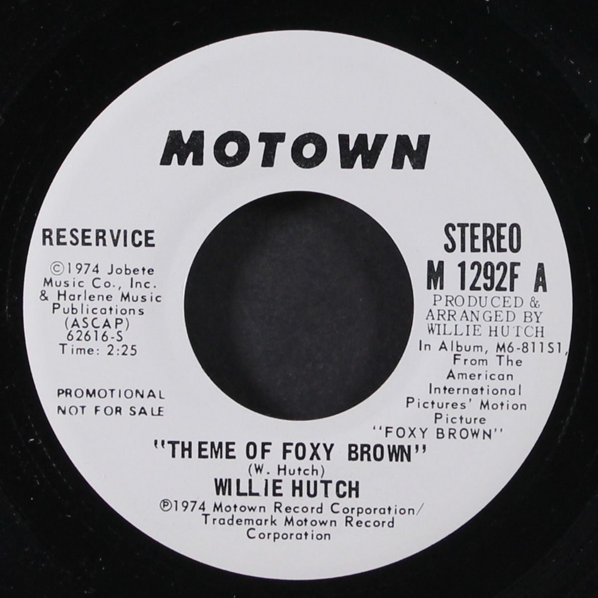 theme of foxy brown / give me some of that good old love by WILLIE HUTCH
