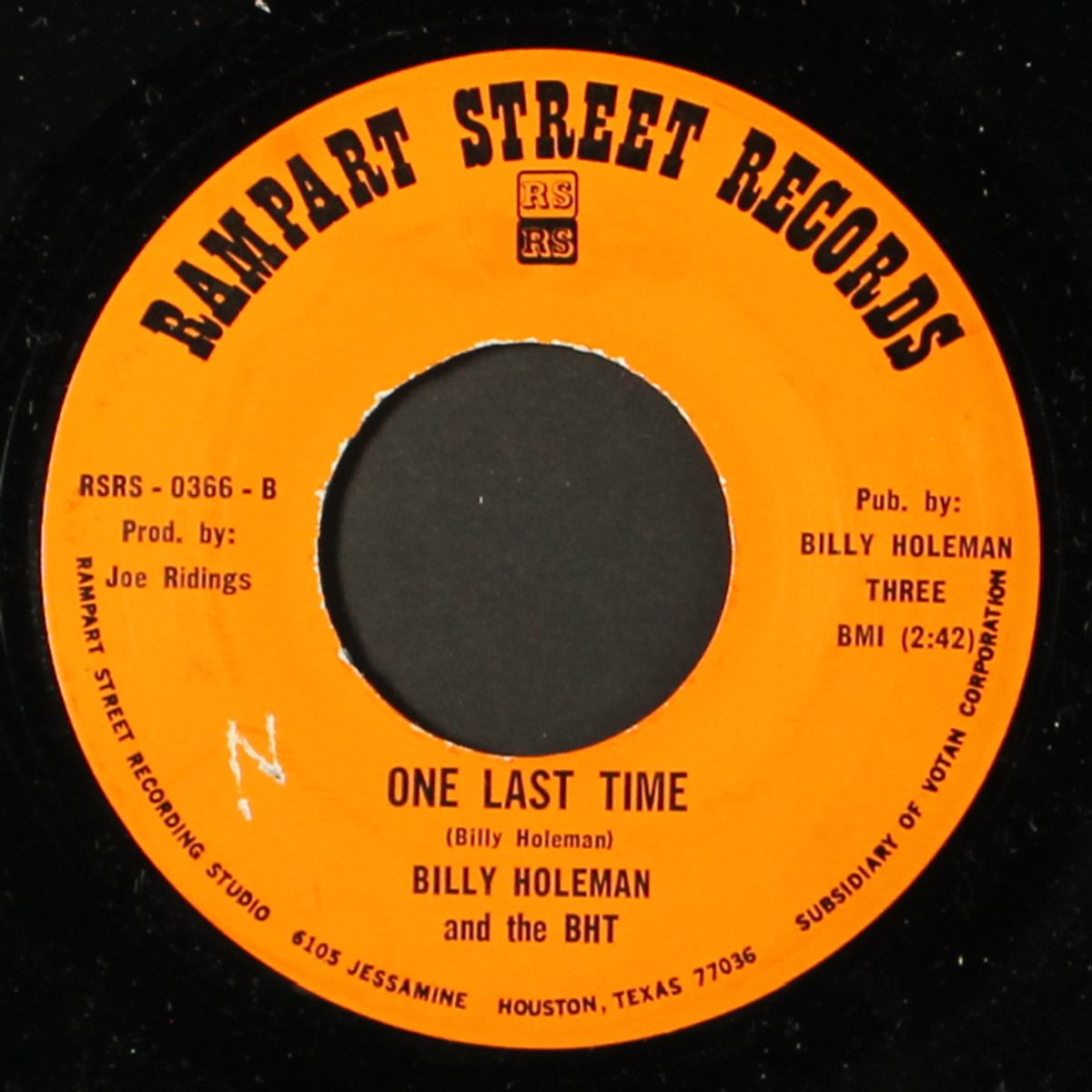 louisiana lover man / one last time by BILLY HOLEMAN