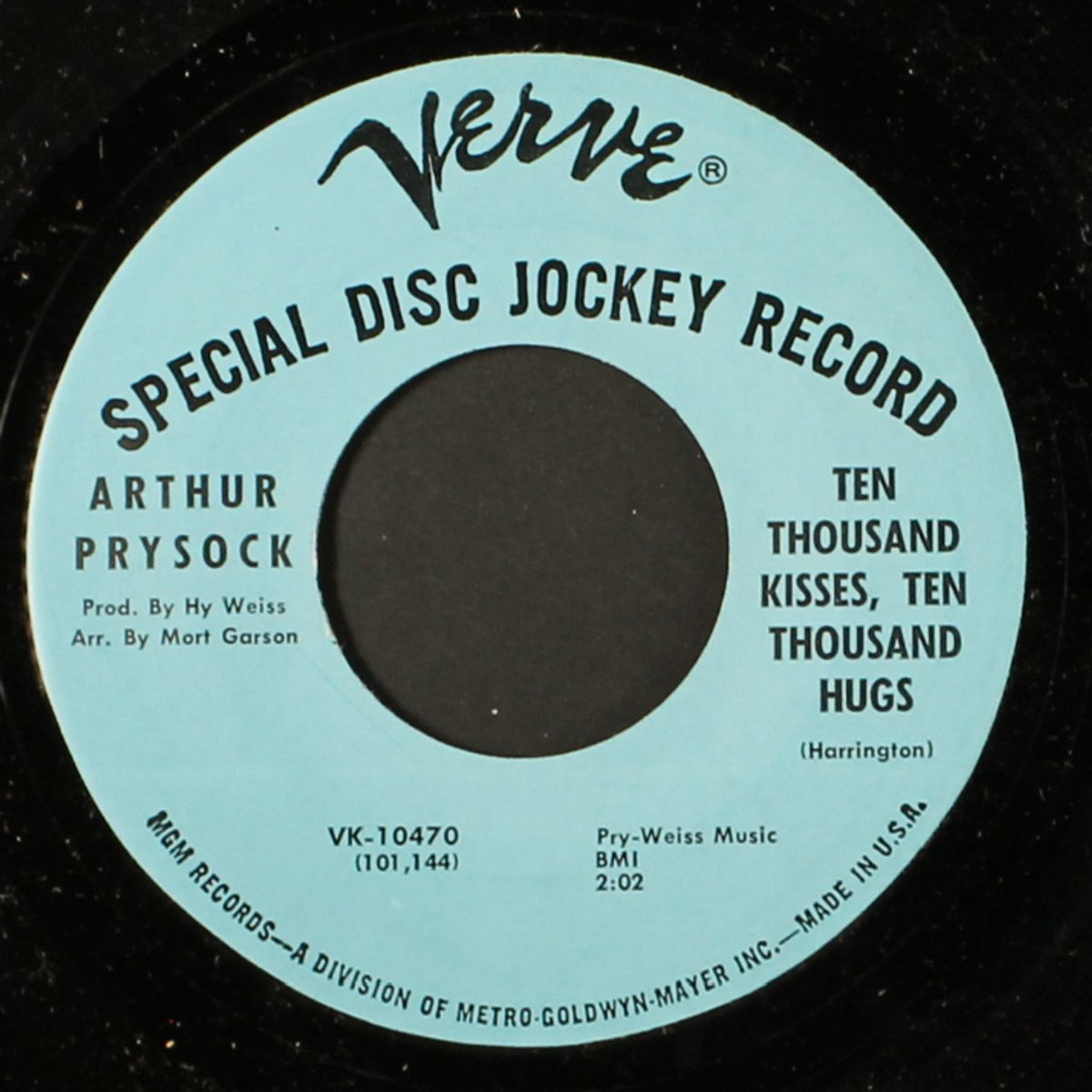 you don't have to say you love me / ten thousand kisses ten thousand hugs by ARTHUR PRYSOCK