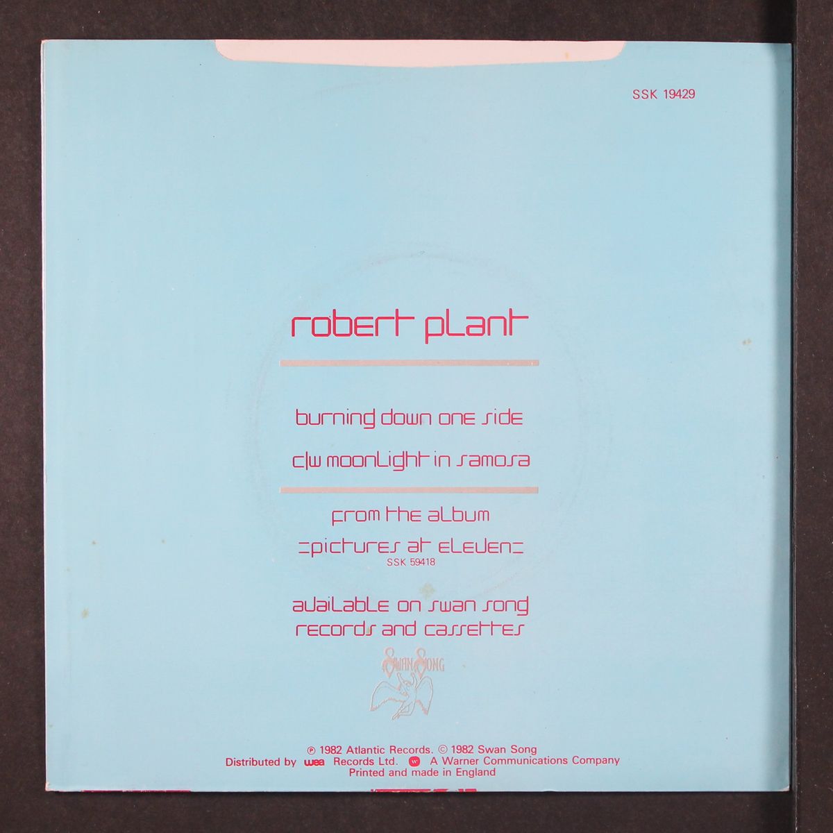 burning down one side by ROBERT PLANT
