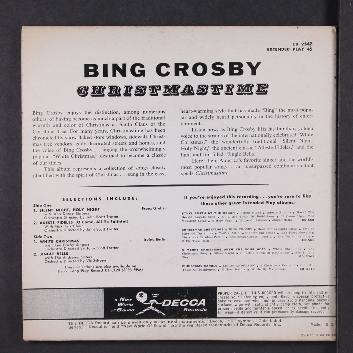 christmastime by BING CROSBY