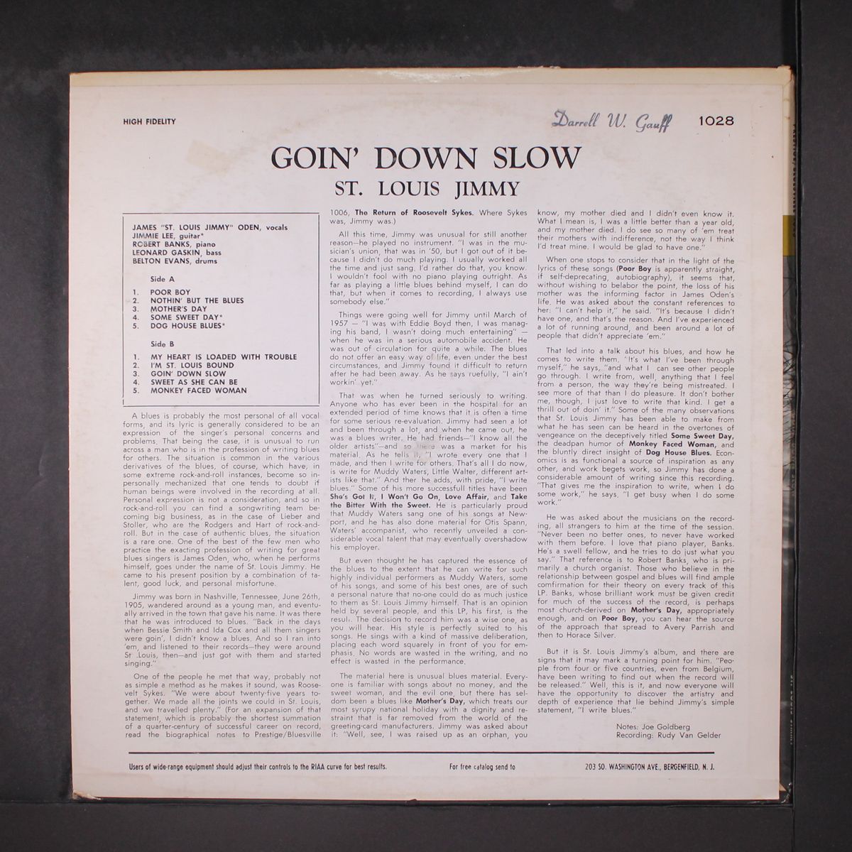 goin' down slow by ST. LOUIS JIMMY
