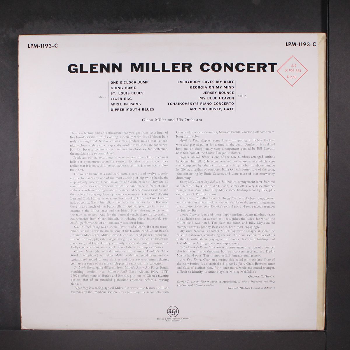 concert by GLENN MILLER