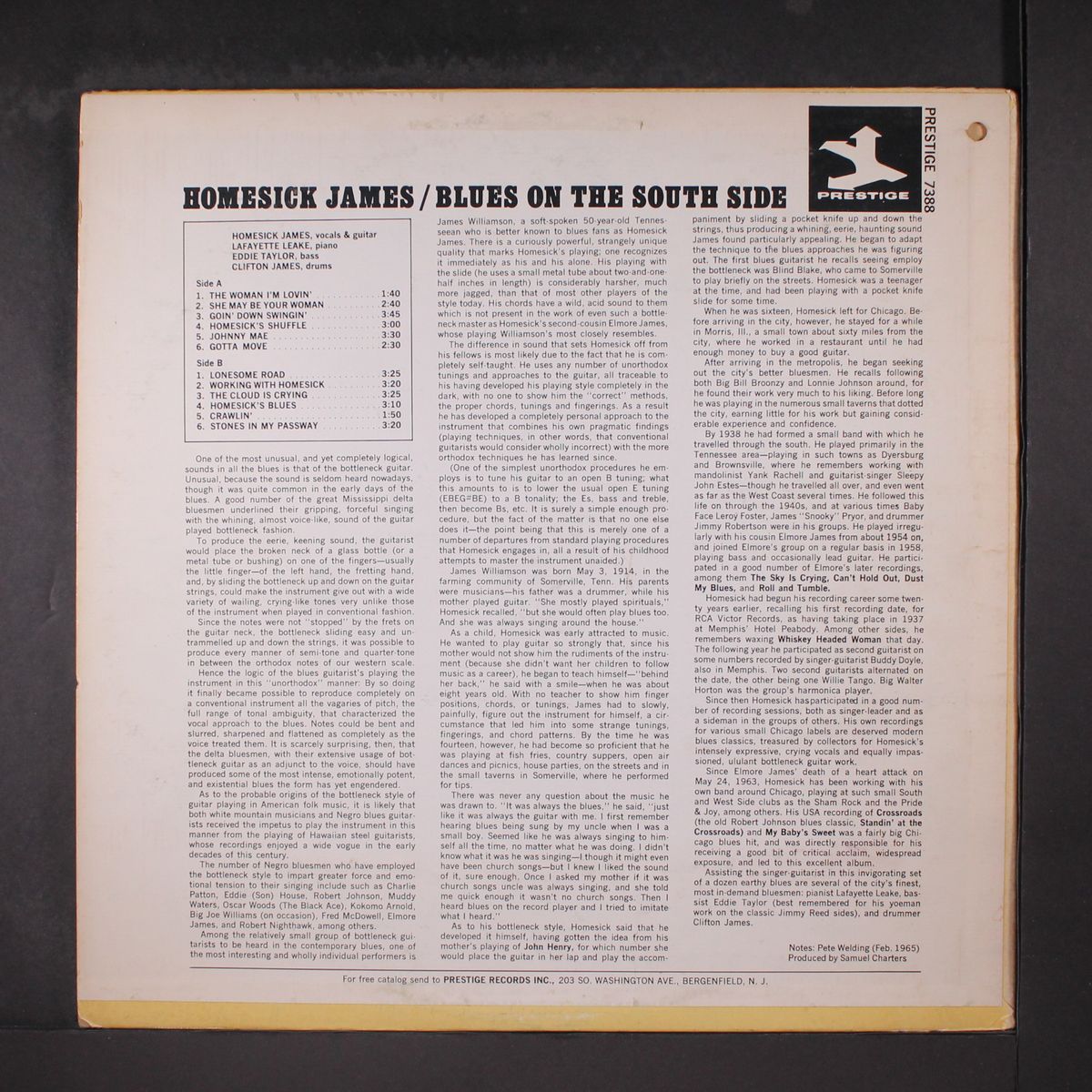 blues on the south side by HOMESICK JAMES