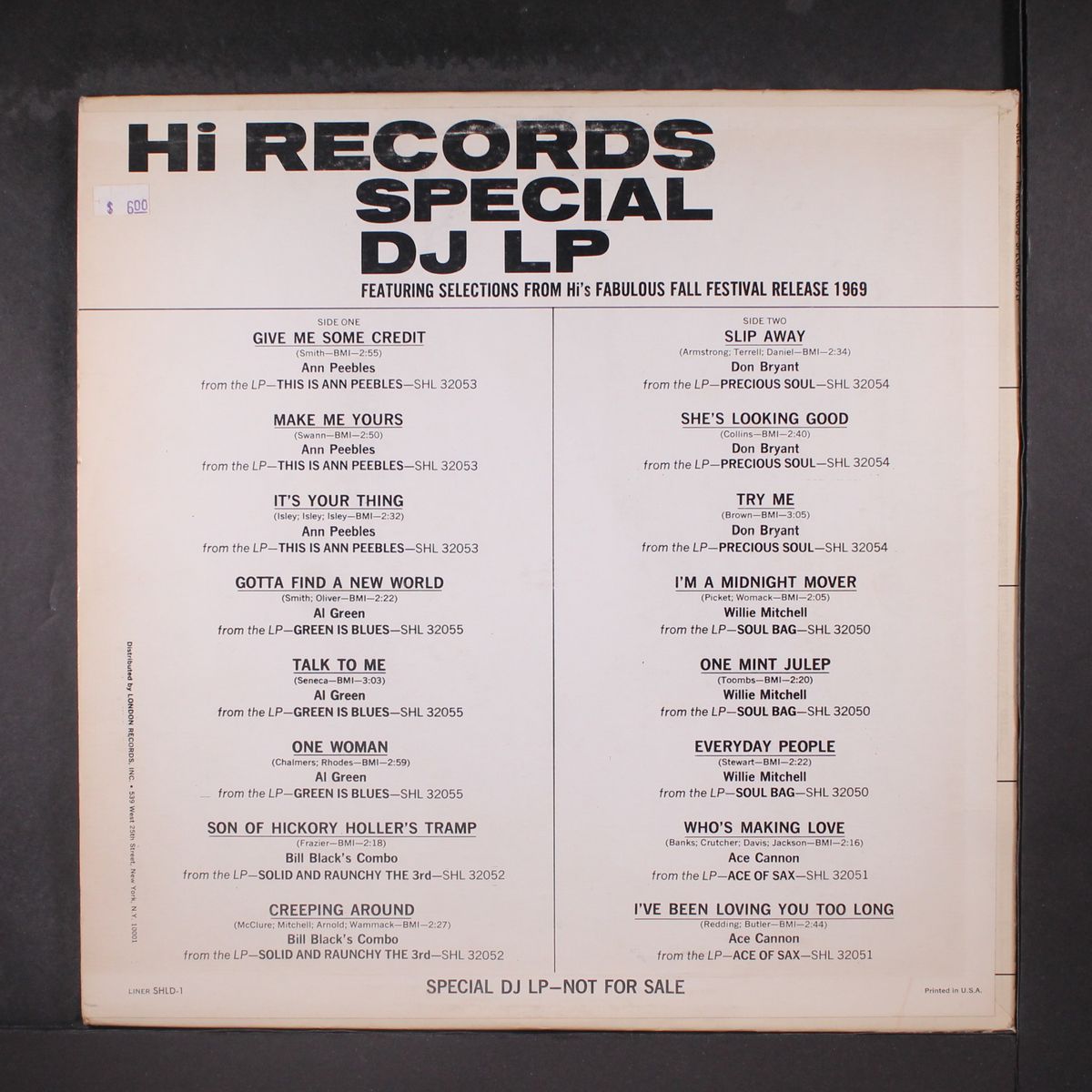 hi records special dj lp by VARIOUS