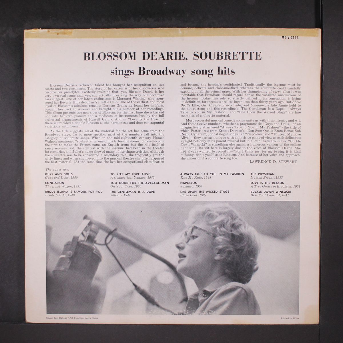 soubrette, sings broadway hit songs by BLOSSOM DEARIE