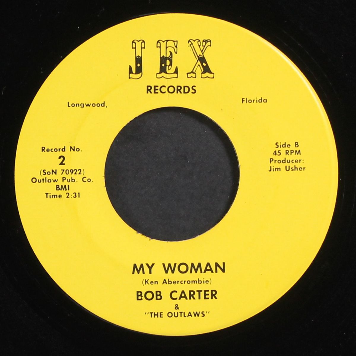 ghost of bootleg mountain / my woman by BOB CARTER & OUTLAWS