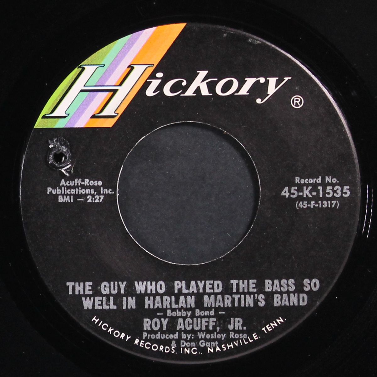 the guy who played the bass so well in harlan martin's band by ROY ACUFF JR.