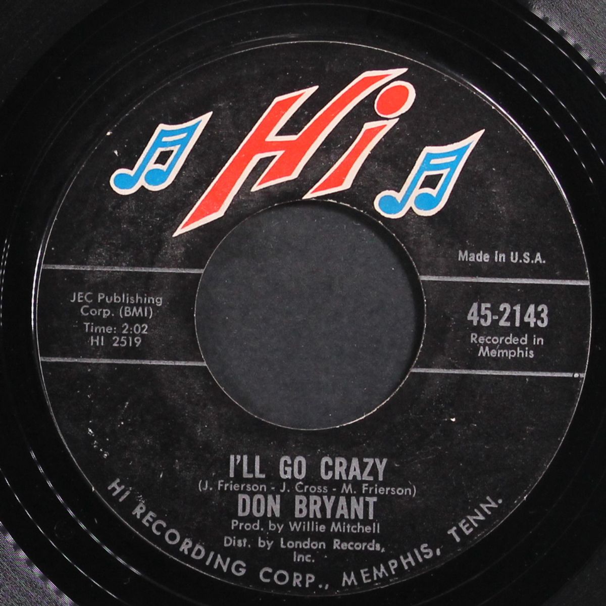 i'll go crazy / shop around by DON BRYANT