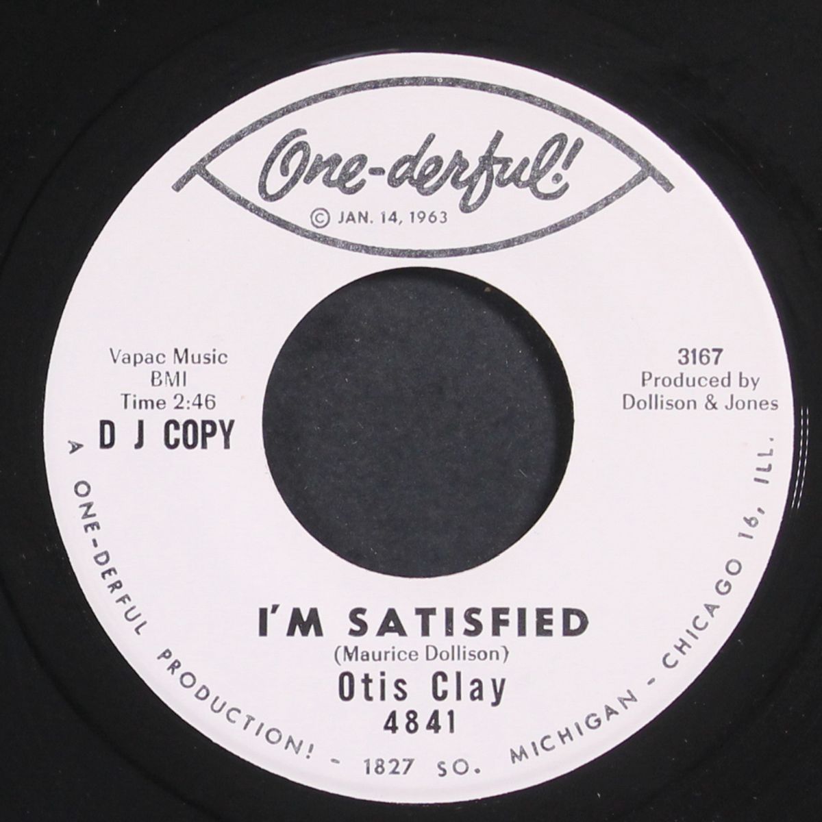 i'm satisfied / i testify by OTIS CLAY