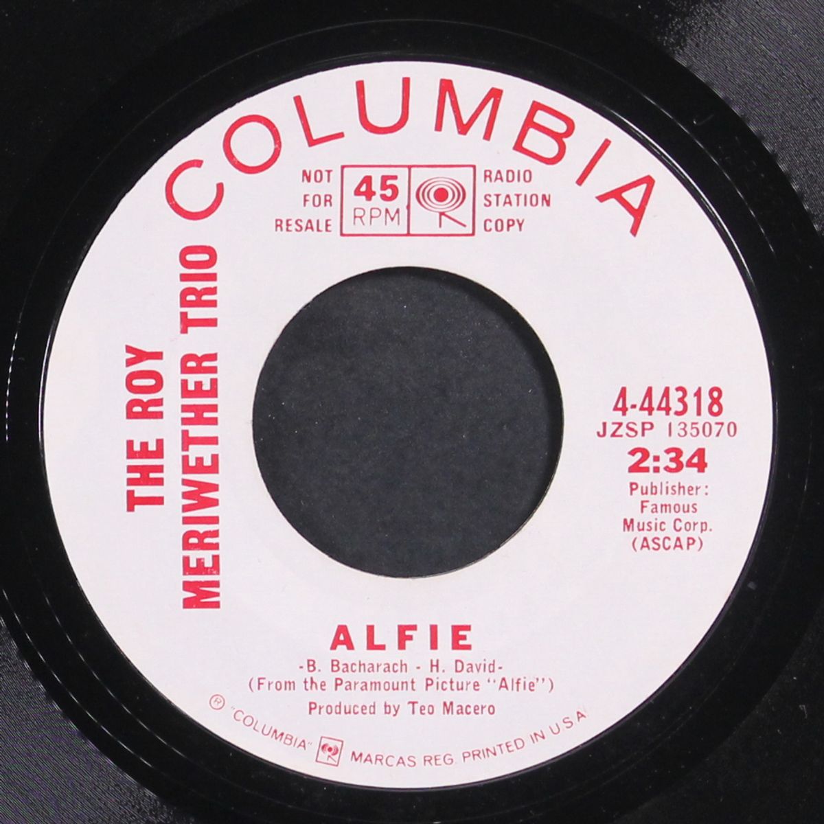 respect / alfie by ROY MERIWETHER