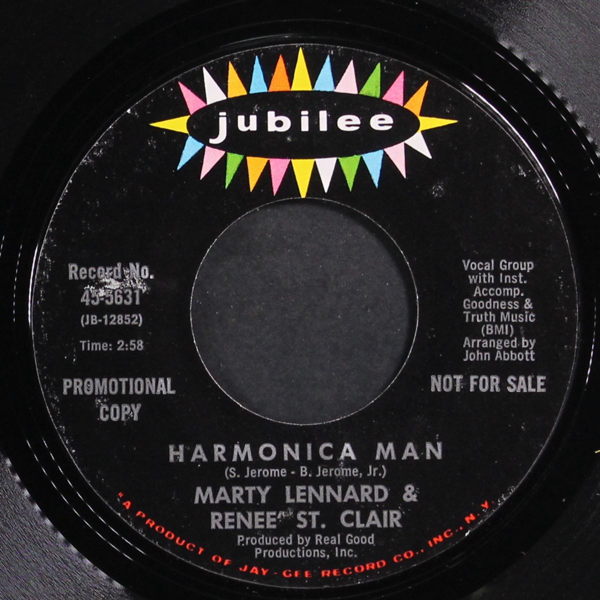 i can hear the rain / harmonica man by MARTY LENNARD & RENEE ST CLAIR