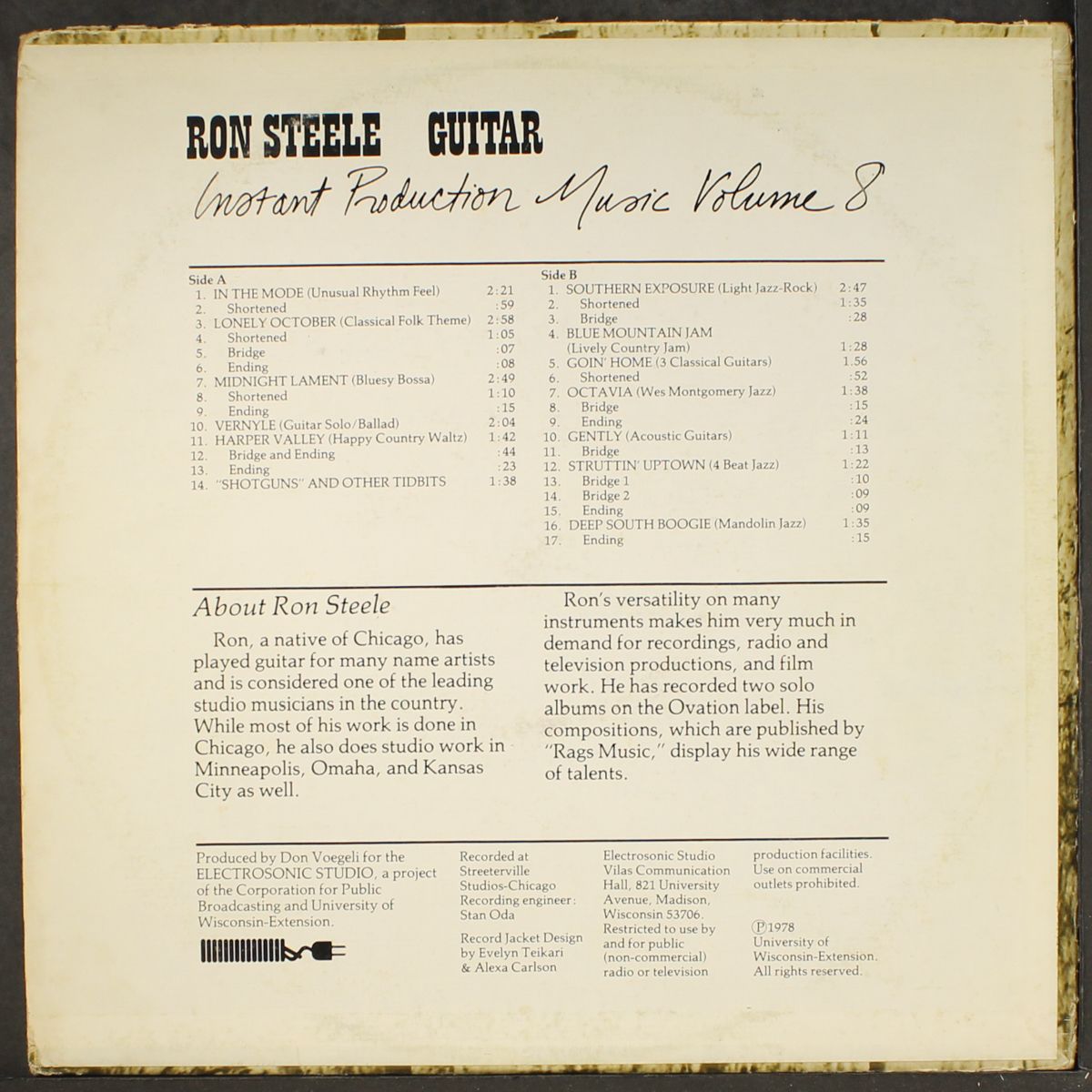 instant production music, vol. 8; guitar by RON STEELE