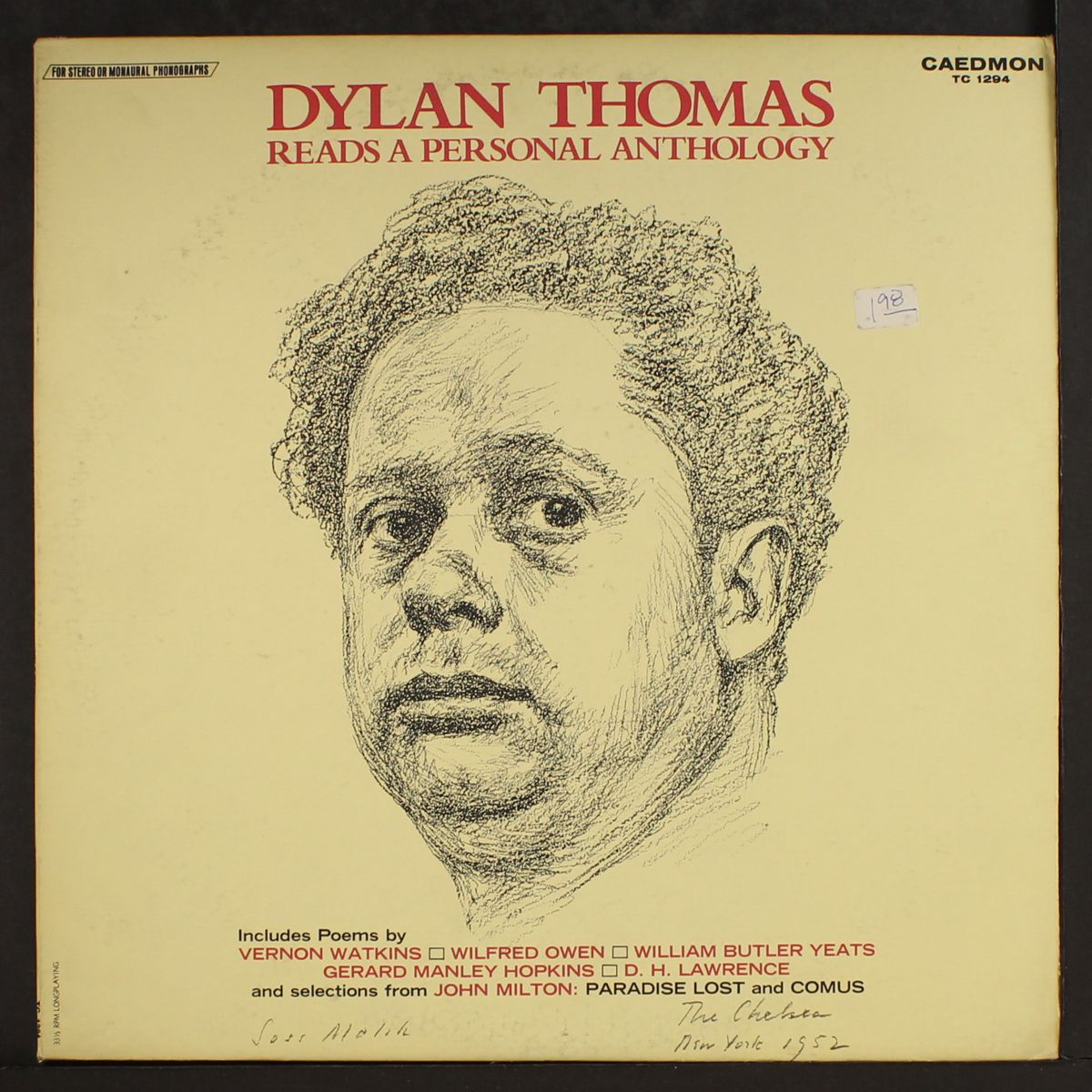 reads a personal anthology by DYLAN THOMAS