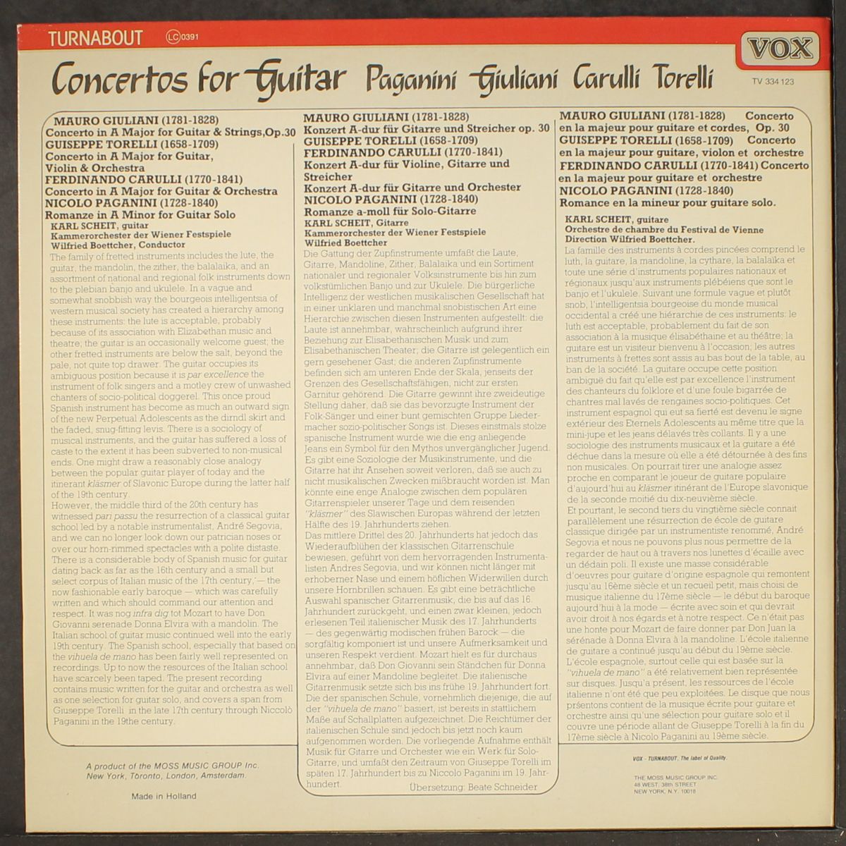 concertos for guitar by KARL SCHEIT
