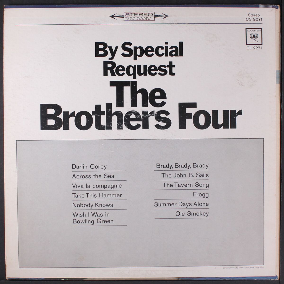 by special request by BROTHERS FOUR