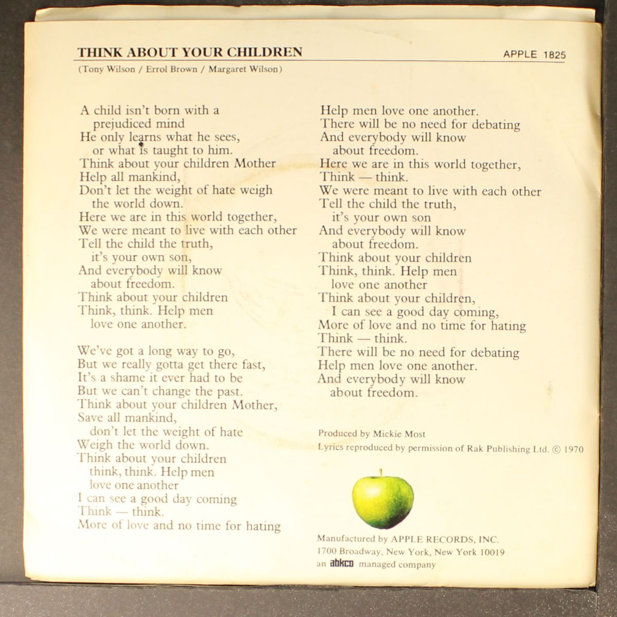 think about your children by MARY HOPKIN