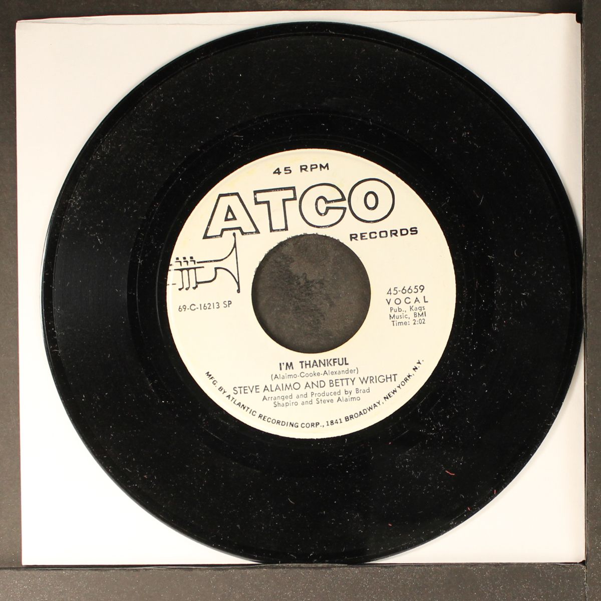 after the smoke is gone / i'm thankful by STEVE ALAIMO & BETTY WRIGHT