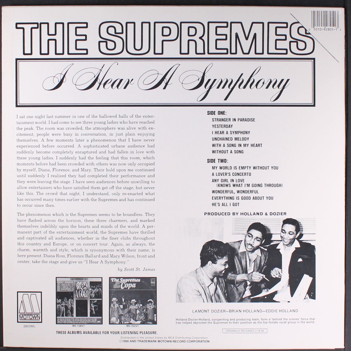 i hear a symphony by SUPREMES