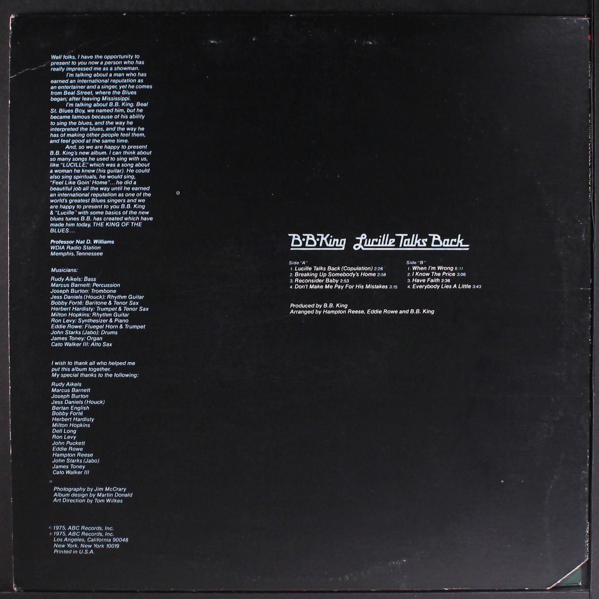 lucille talks back by B.B. KING