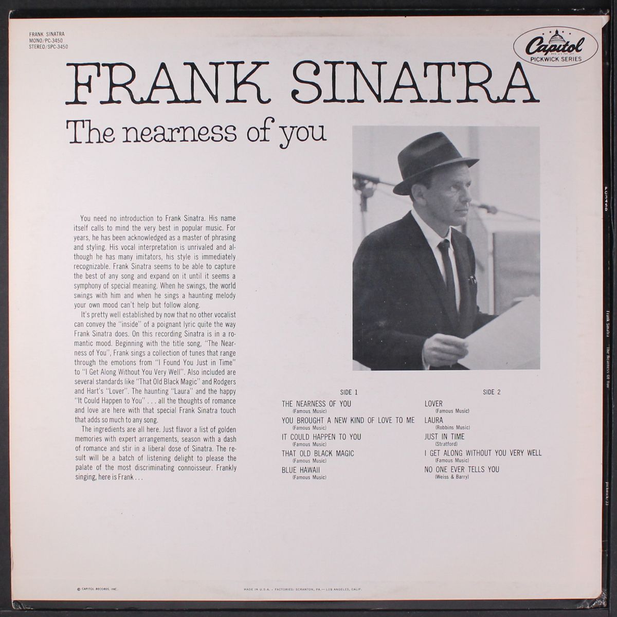 the nearness of you by FRANK SINATRA