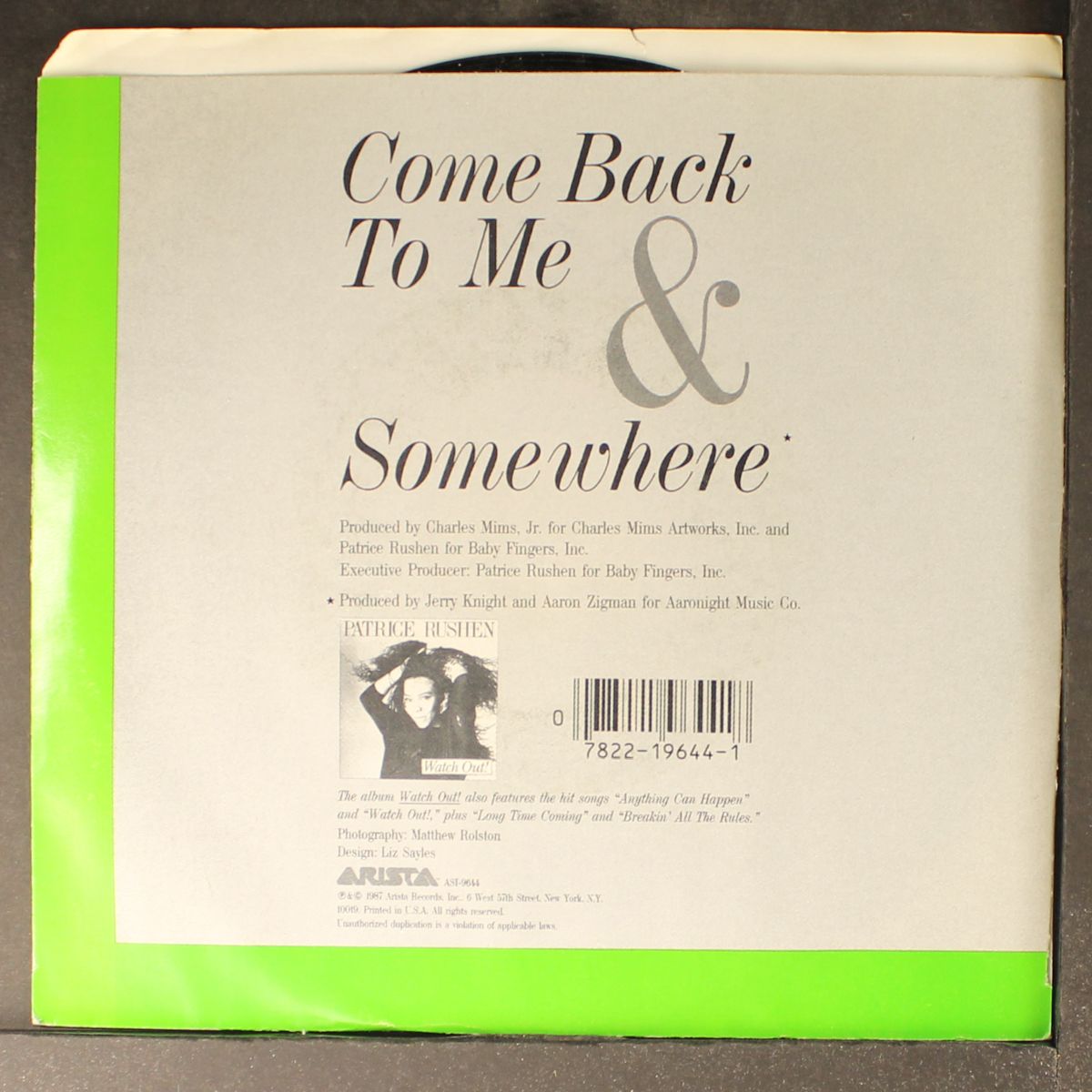 come back to me by PATRICE RUSHEN