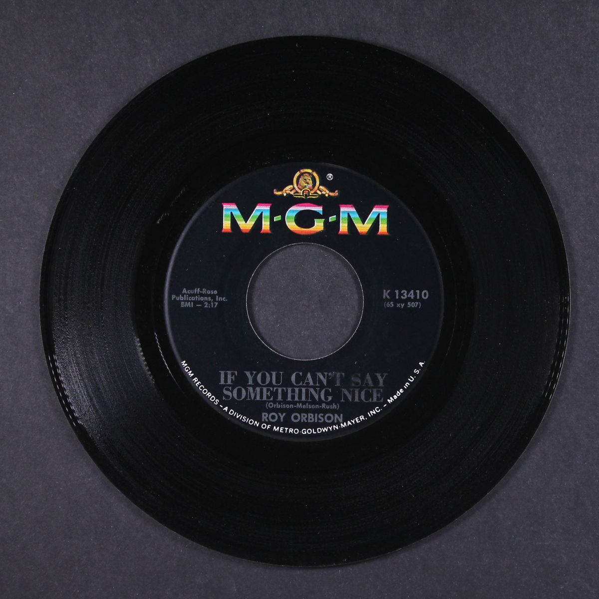 crawling back / if you can't say something nice by ROY ORBISON