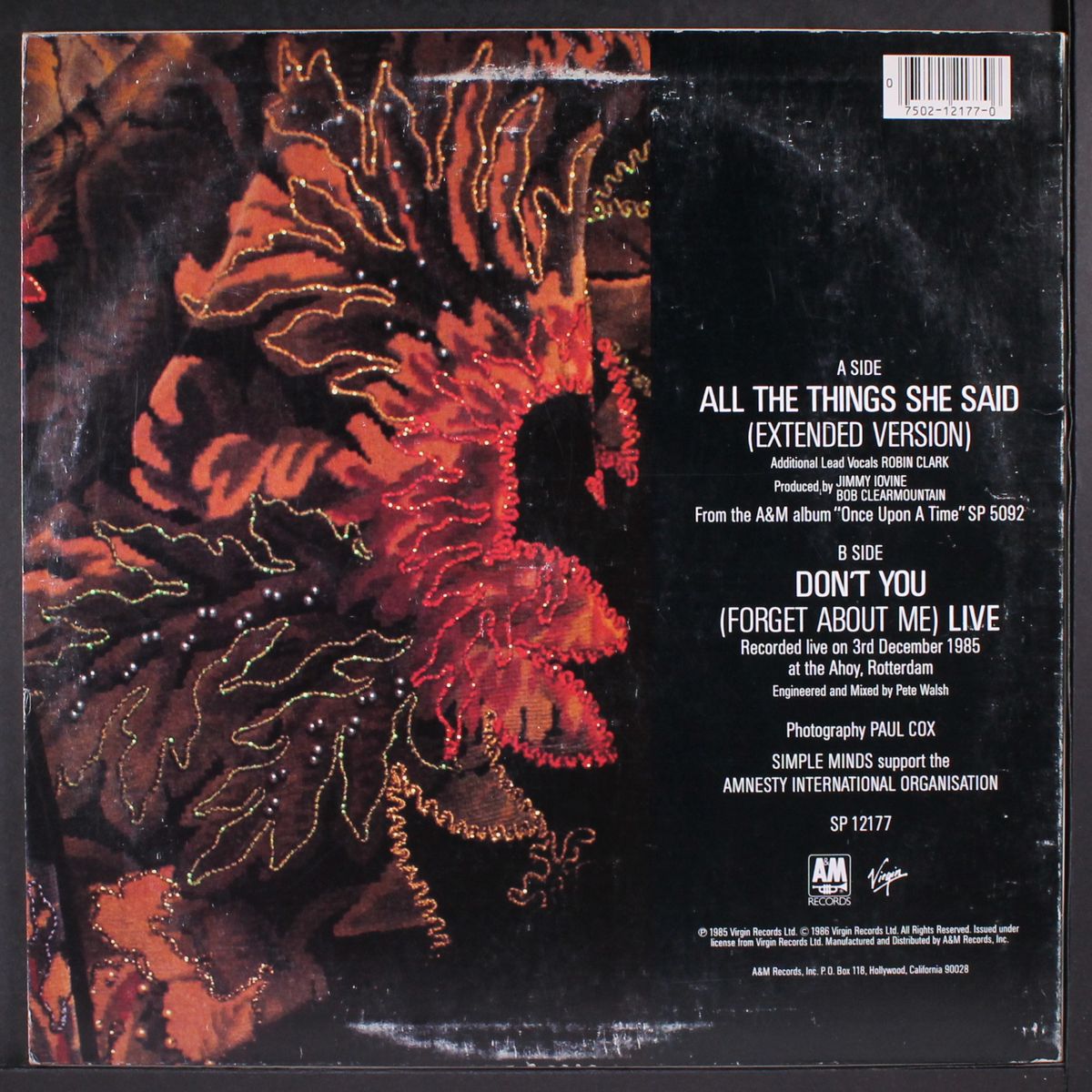all the things she said (extended version) / don't you (forget about me) live by SIMPLE MINDS
