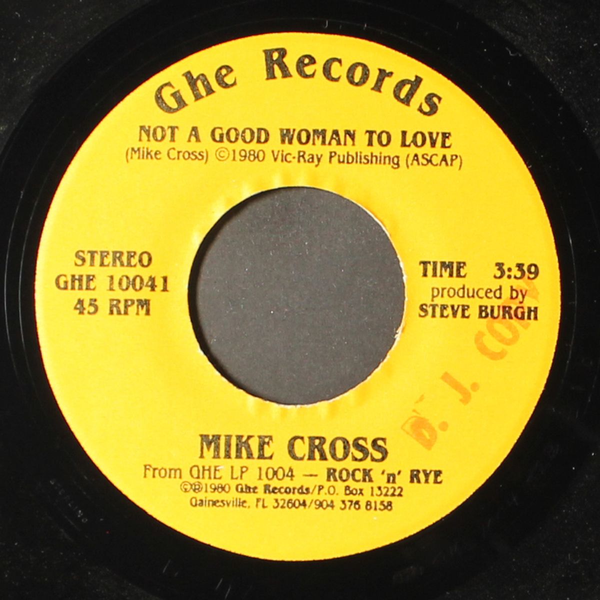 not a good woman to love / rocky top bar-b-que by MIKE CROSS