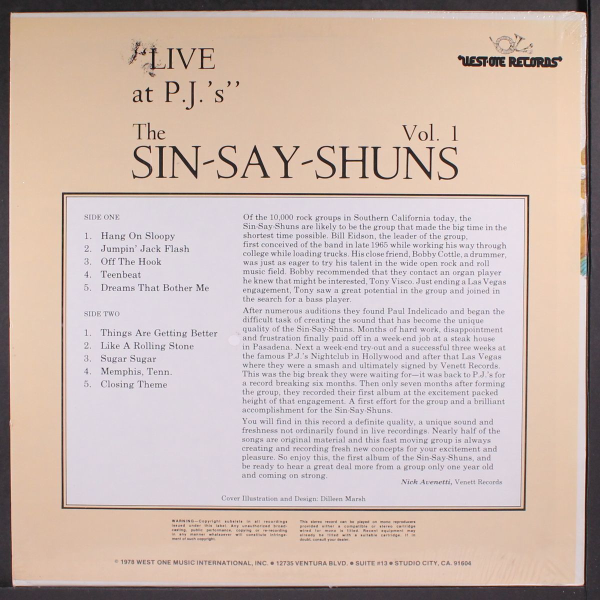 live at p.j.'s, vol. 1 by SIN-SAY-SHUNS