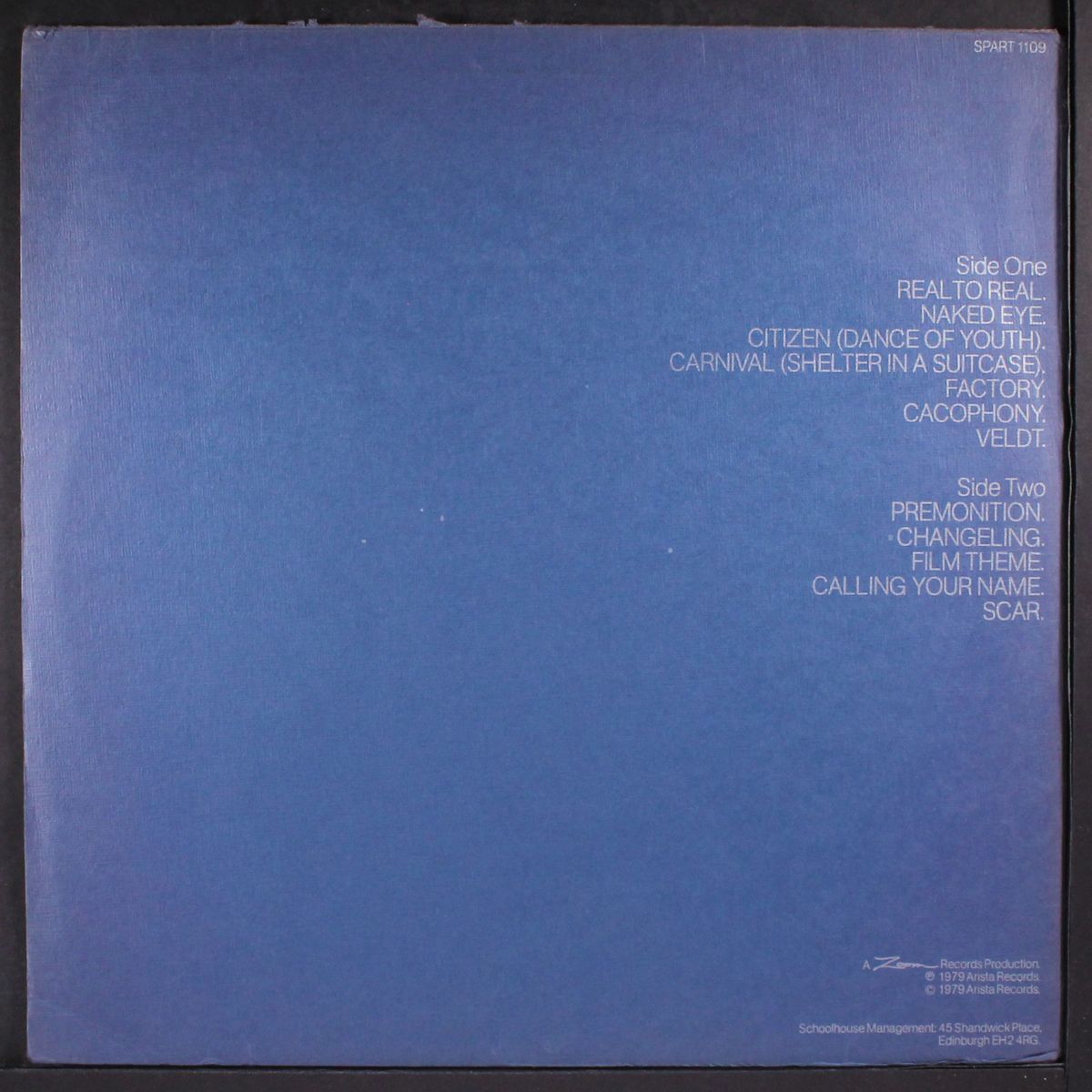 real to real cacophony by SIMPLE MINDS