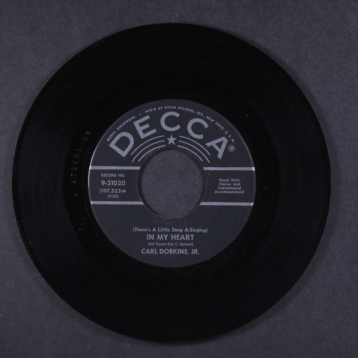 lucky devil / in my heart by CARL DOBKINS JR.
