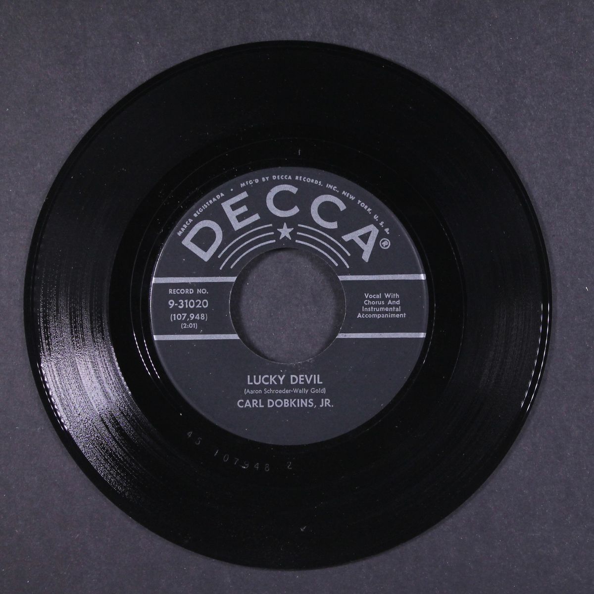 lucky devil / in my heart by CARL DOBKINS JR.