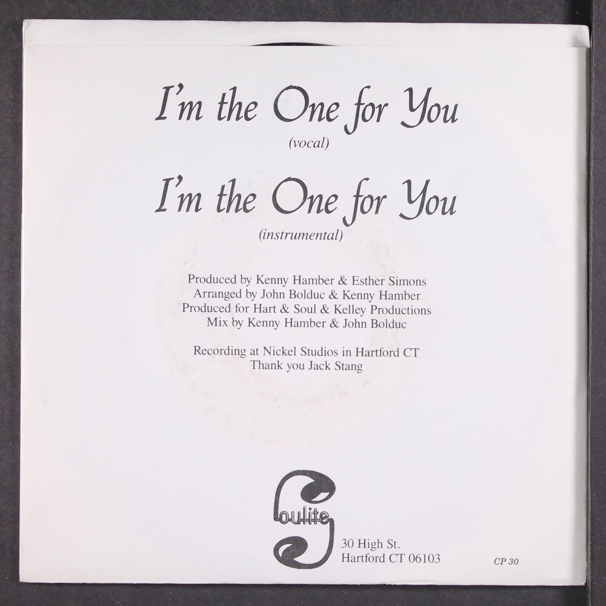 i'm the one for you / instro by CAROLE SPEAKS