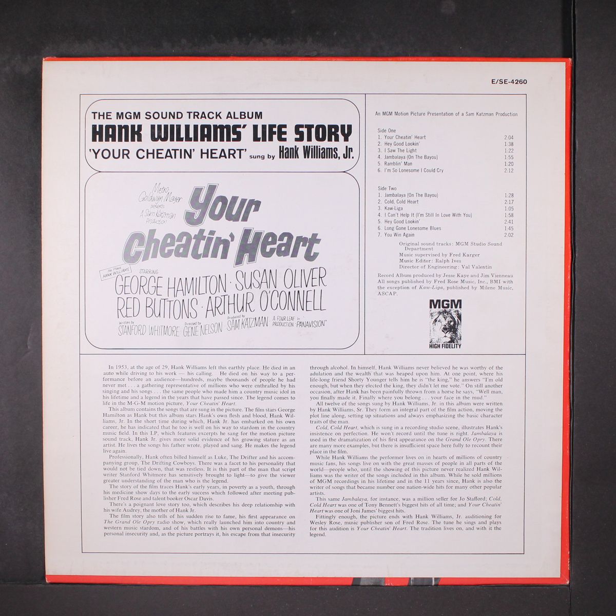 your cheatin' heart (soundtrack) by HANK WILLIAMS, JR.