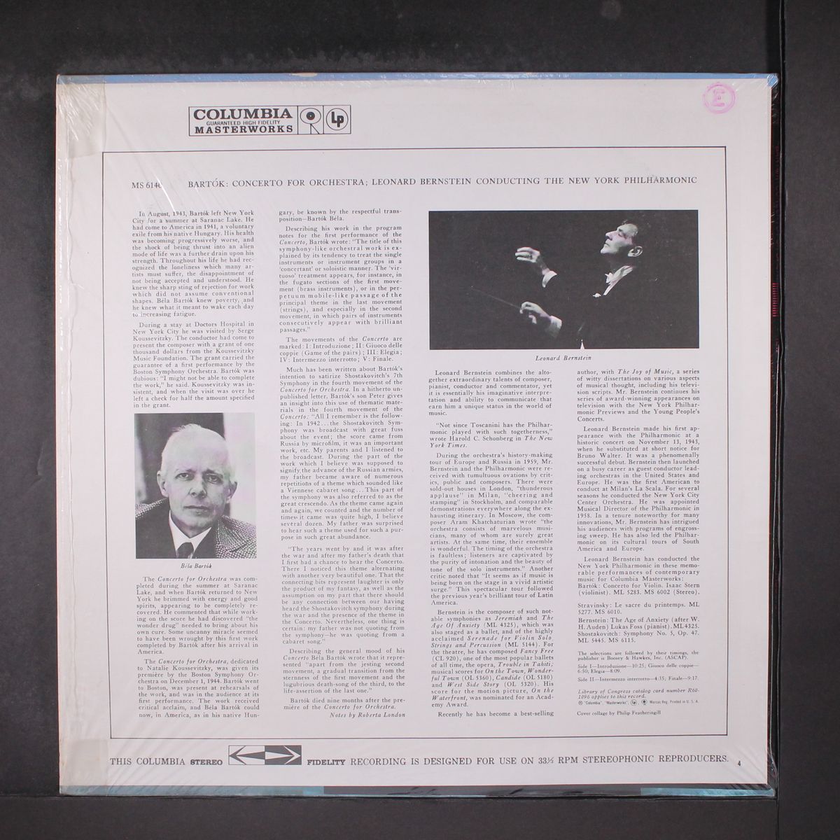 bartok: concerto for orchestra by LEONARD BERNSTEIN