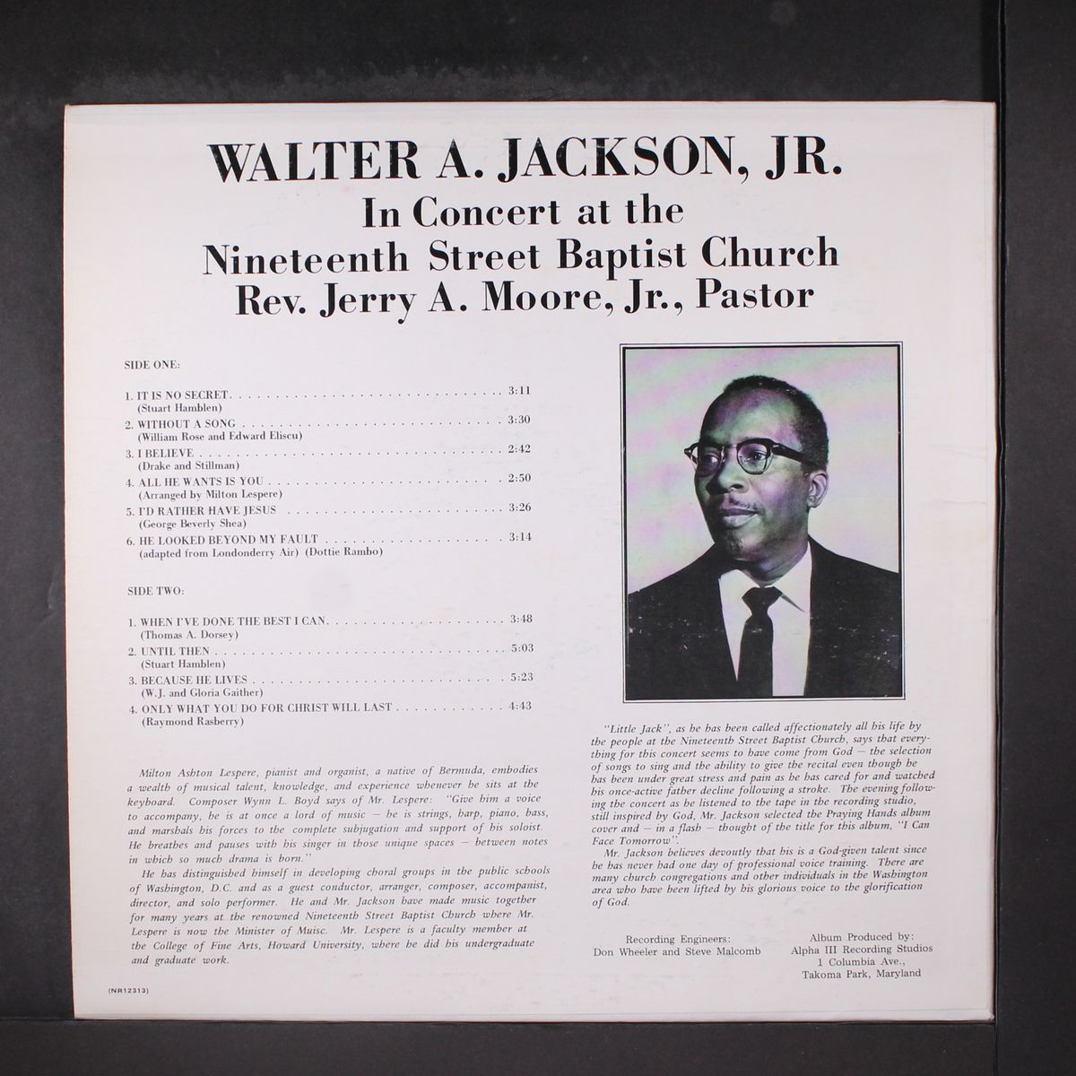 i can face tomorrow by WALTER A. JACKSON, JR.