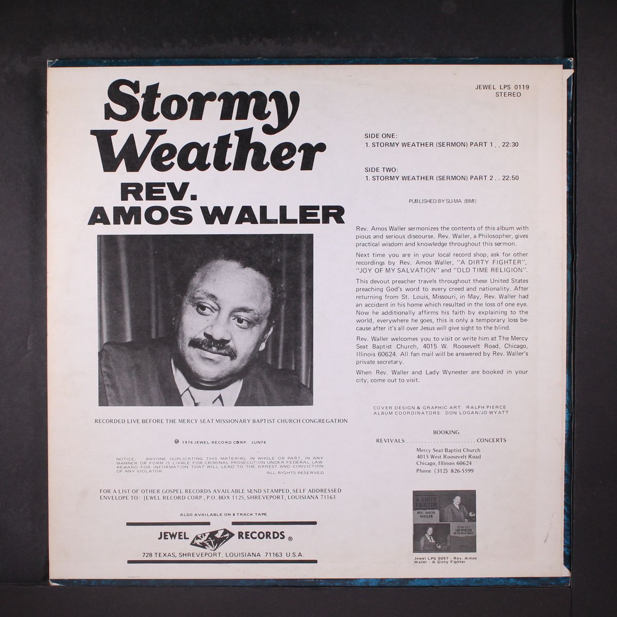 stormy weather by REV. AMOS WALLER