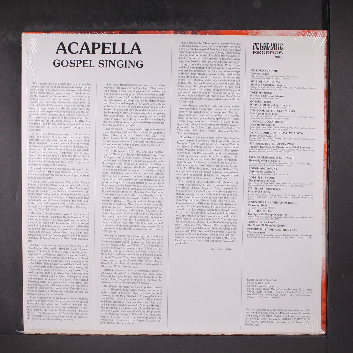 acappella gospel singing by VARIOUS