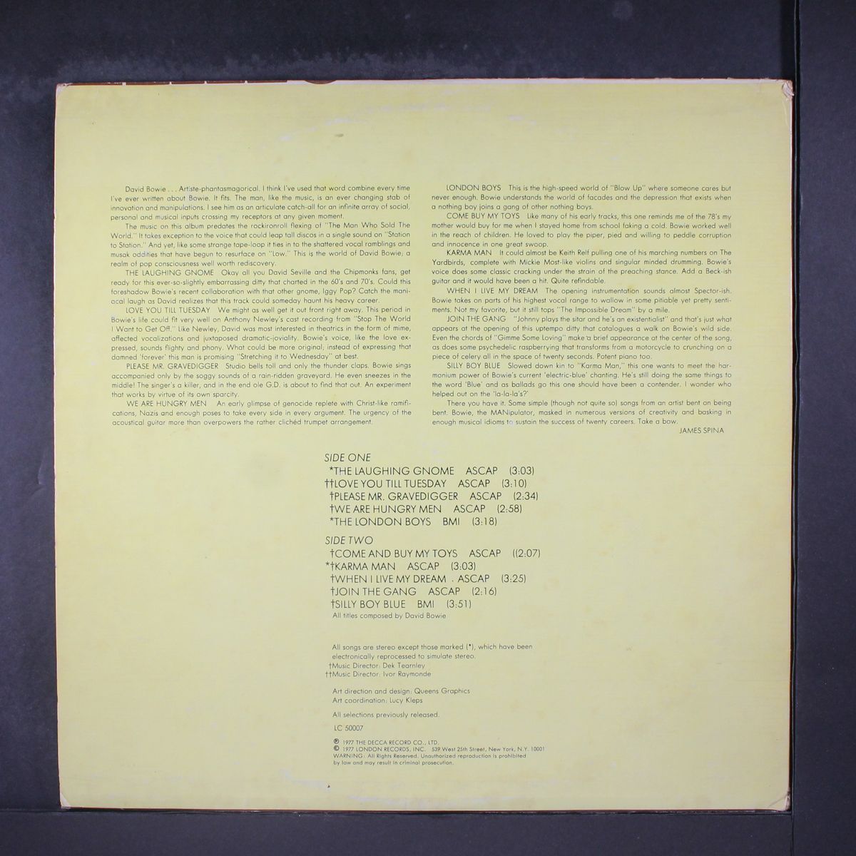 starting point by DAVID BOWIE