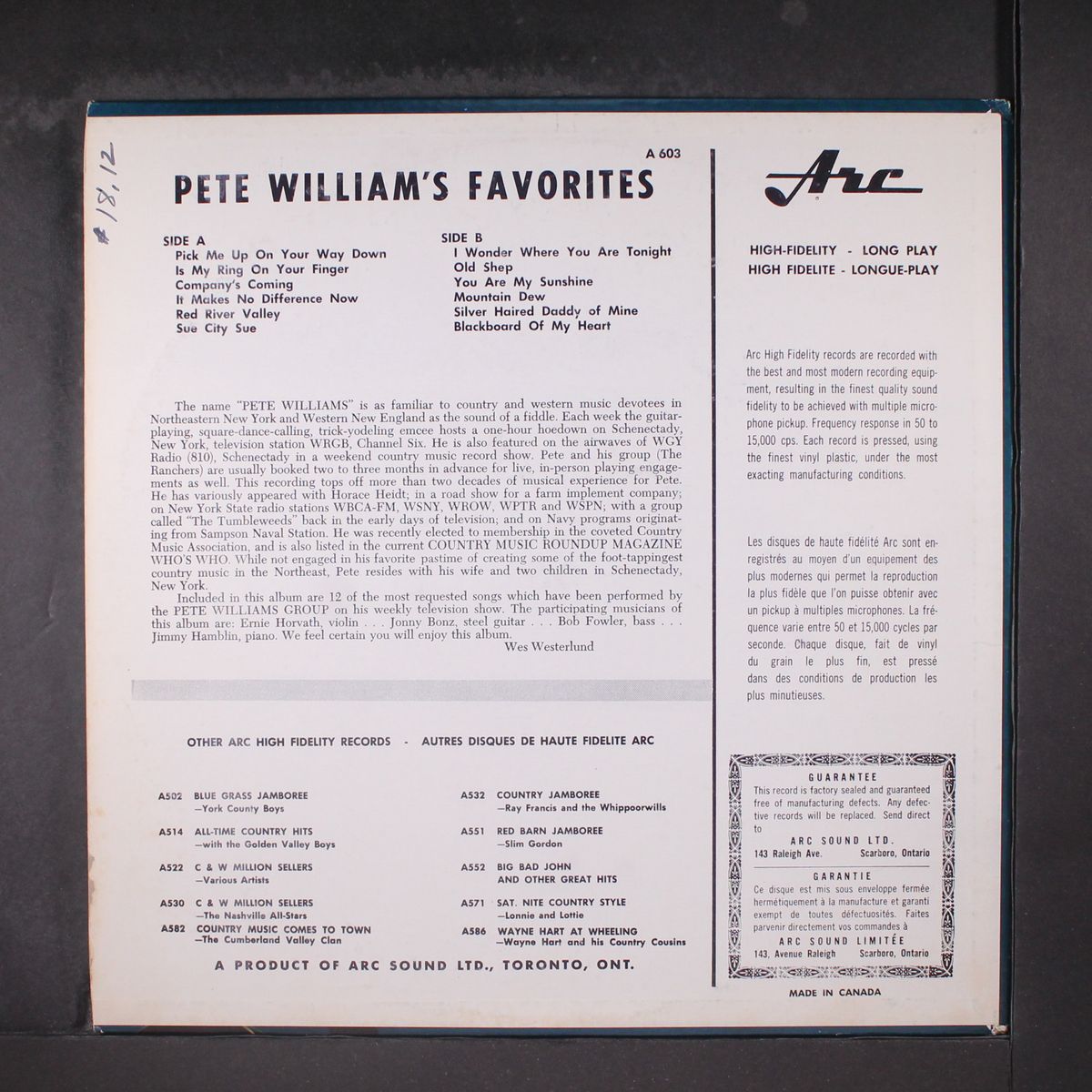 favourites by PETE WILLIAMS