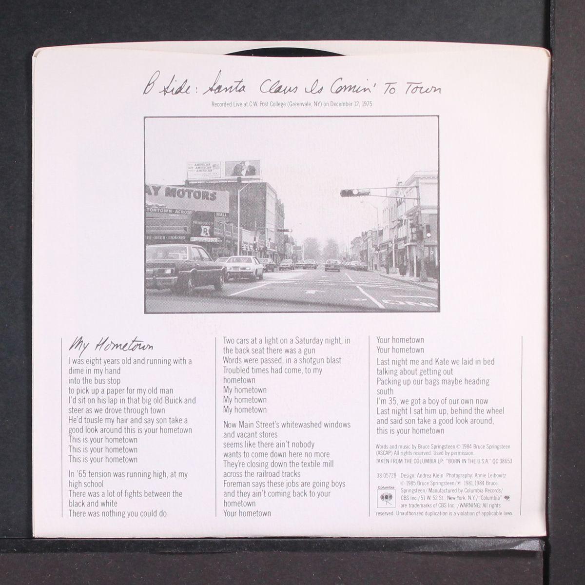 my hometown / santa claus is comin' to town by BRUCE SPRINGSTEEN