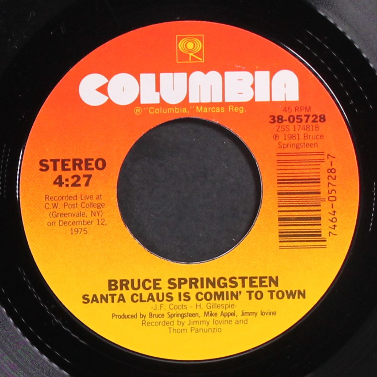 my hometown / santa claus is comin' to town by BRUCE SPRINGSTEEN