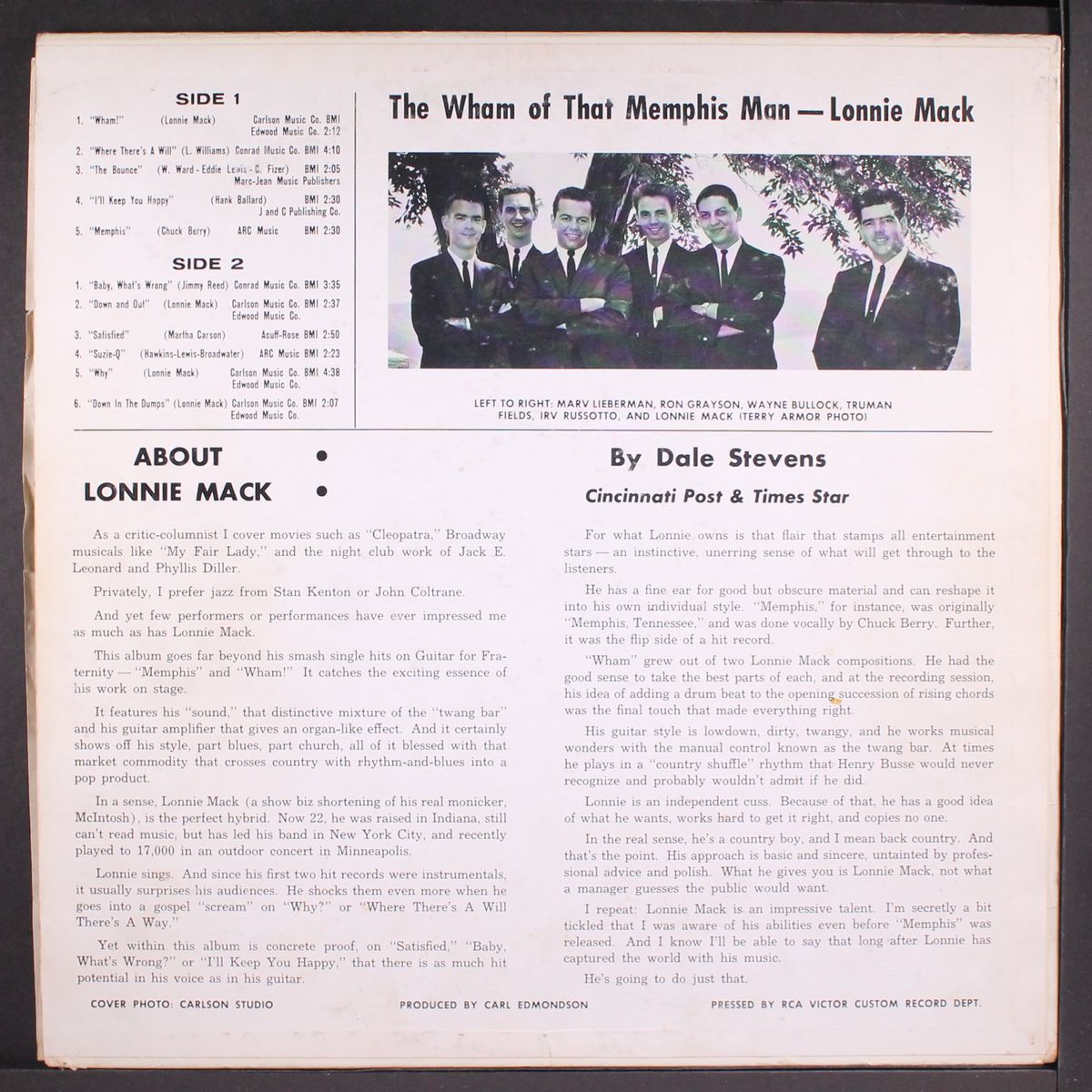the wham of that memphis man! by LONNIE MACK