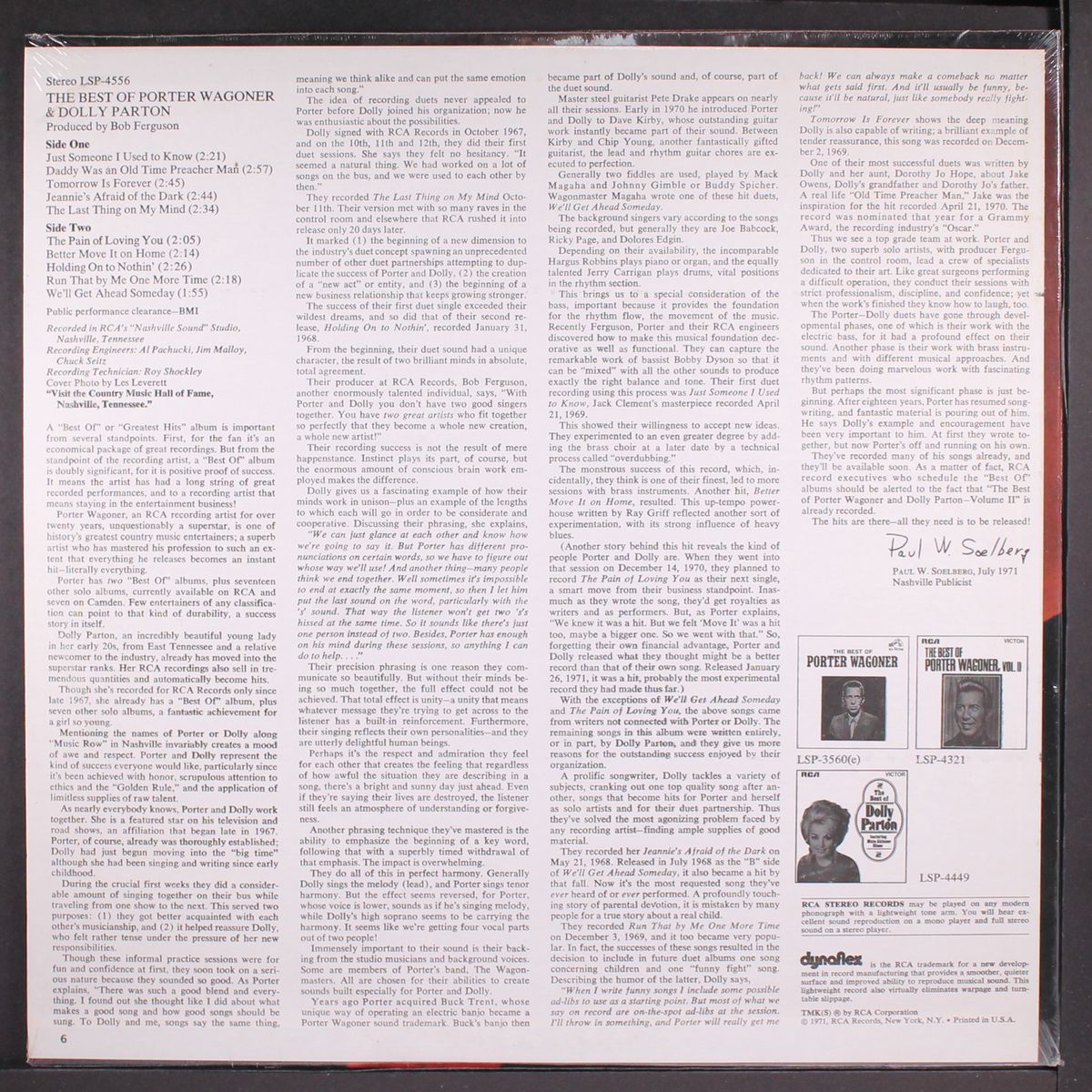 best of by PORTER WAGONER & DOLLY PARTON