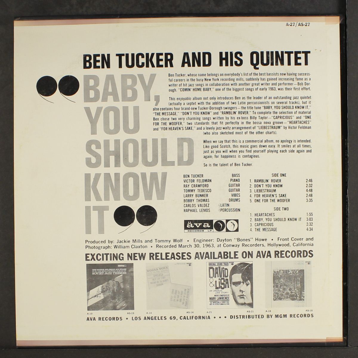 baby, you should know it by BEN TUCKER