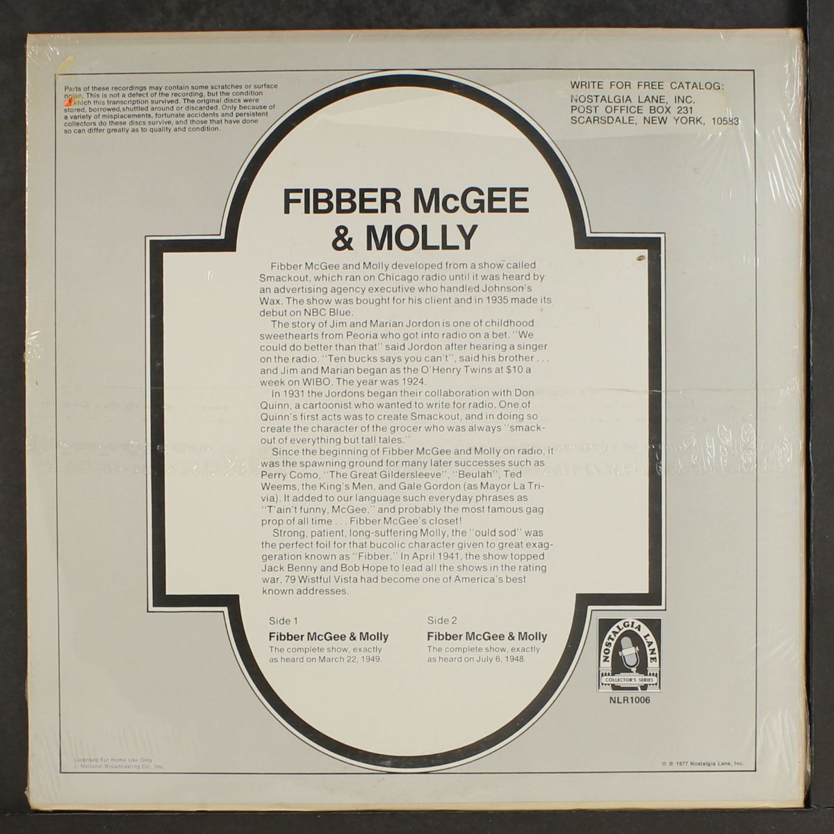 fibber mcgee & molly by ORIGINAL RADIO BROADCAST